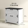 2 Drawer Filing Cabinet, Farmhouse Office Storage Cabinet with Adjustable Hanging Bars for Letter, A4, Legal Size, White