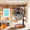 Dimmable, Height-Adjustable Black Candle Warmer Lamp with Timer