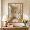 36"x24" Gold Beaded Metal Frame Decorative Wall Mirror