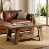 Coffee Table, Farmhouse 2-tier Center Table with Storage