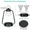 Dimmable Electric Wax Melt Candle with 2 Bulbs Warmer Lamp