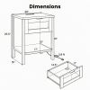 Rattan Nightstand with Charging Station