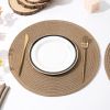 Round Braided Placemats - Set of 6 - 15 inch