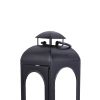 (2 pack) Black Metal Lantern Candle Holder, 18", Medium