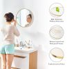 Round Shatterproof Wall Mirror, Bathroom Mirror, HD Anti-Fog for Over Sink, Gold/Black,20x24x30 Inch