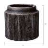 Round Black Ceramic Alexander Planter - Set of 2 - 8" x 8" x 7.2"