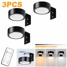 Picture Lights For Wall, 3 Lighting Modes Magnetic Art Display Light,Battery Operated Led Painting Light With Remote Control Dimmable & Timer,9Pack Bl (Option: 3pcs)