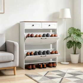 Farmhouse Style Shoe Storage Cabine with Space-Saving and Adjustable Shelves for Living Room (Option: defaulttitle)