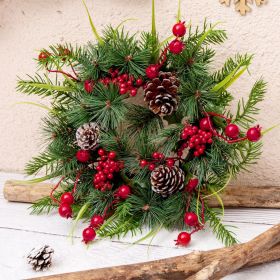 Festive Christmas Wreath (size: Outer diameter 30cm)