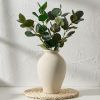 Ceramic Vintage Flower Vase | 9 Inch Large Pottery Rustic Farmhouse Boho Vase for Home Decor, Table, Living Room, Bathroom, Coffee Desk, Shelf