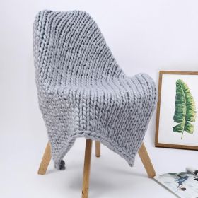 Chunky Knit Handmade Throw Blanket (Default: Default)
