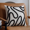 Tufted Nordic throw pillow cover, 18x18 inch