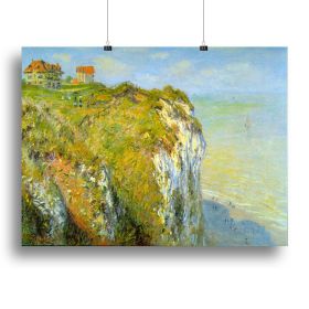 Cliffs by Monet Canvas Print or Poster (Type: Standard Framed Canvas Print, size: 32" x 24" / 80cm x 60cm (approx))