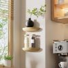 Solid Wood Half Round Floating Wall Shelves