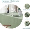 Rectangle Tablecloth Linen Textured Waterproof & Stain Resistant Table Cloth Wrinkle Free Decorative Fabric Farmhouse Table Cover for Dining/Party/Buf