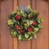 Autumn Pomegranate Greenery - Front Door Hanging Decorations Harvest Festival Pomegranate Fruit Wreath Decorations Autumn Colors Pomegranate Wreath