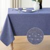 Rectangle Tablecloth Linen Textured Waterproof & Stain Resistant Table Cloth Wrinkle Free Decorative Fabric Farmhouse Table Cover for Dining/Party/Buf