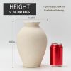 Ceramic Vintage Flower Vase | 9 Inch Large Pottery Rustic Farmhouse Boho Vase for Home Decor, Table, Living Room, Bathroom, Coffee Desk, Shelf