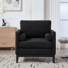 35.4 "Wide Modern Farmhouse Performance Accent Chair with Black Finish Legs