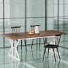 Wood Dining Table, Farmhouse 70.8" Kitchen Table for 6 People