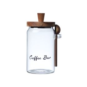 1 Pcs 25 OZ Glass Coffee Jars With Spoons, Candy Jars, Biscuit Jars, Storage Jars, Tea Jars, Snack Jars, Seasoning Jars, Salt Jars, Pepper Jars (Option: Large)