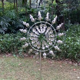 Unique Wind Collector Magic Kinetic Energy Metal Windmill - Spinner, Solar Wind Catcher - Courtyard Garden, Lawn Outdoor Decoration (11.81") (Model: CX101)