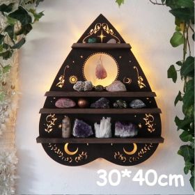 Wooden Wall Shelf Home Decoration Organizer - Bedroom, Room Decor, Storage Rack, Wall-mount Display Shelves (Color: Heart shape)