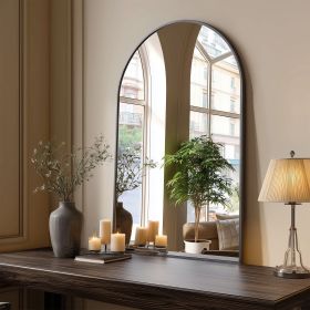 Wall Mirror, Metal Frame Vanity Mirror for Bedroom, Entryway, Living Room, Bathroom (Color: Black, size: 38"L x 26"W)