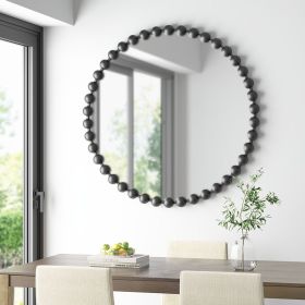 Beaded Round Wall Mirror 36" (Diameter) (Color: as Pic)